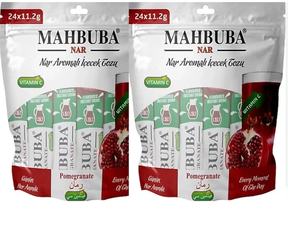 Mahbuba 11.2 gr 24'lü Nar Toz İçecek 2'li avantajlı set