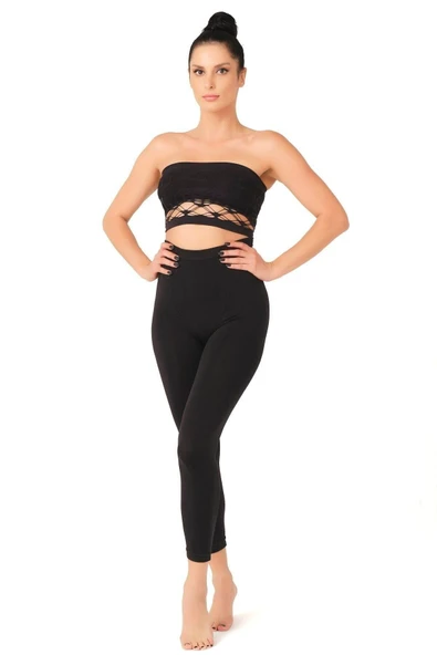 Siyah Mı 3810 Tayt Korse - Resim 5