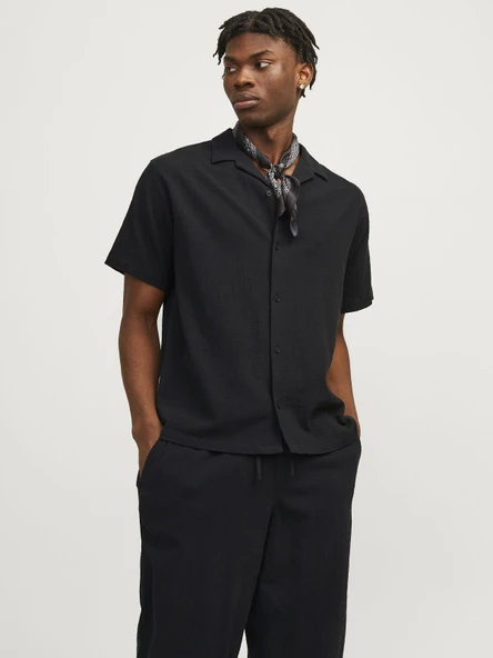 JACK JONES Erkek Kısa Kollu Pamuklu Gömlek 12255781