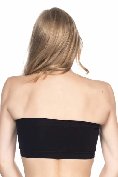 Siyah Mı 4022 Pedli Straplez Korse - Resim 3