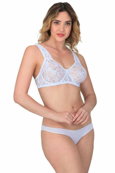 BEYAZ MI Emay 178 B Balenli Dantelli Sütyen ürün görseli