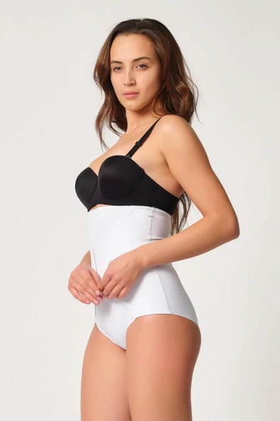 Beyaz Mı 2932 Double Karın Agraf Destekli Slip Lazer Korse - Resim 2