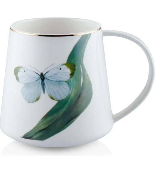 THE MİA Folium Green Porselen Kupa KPA0263 340 cc