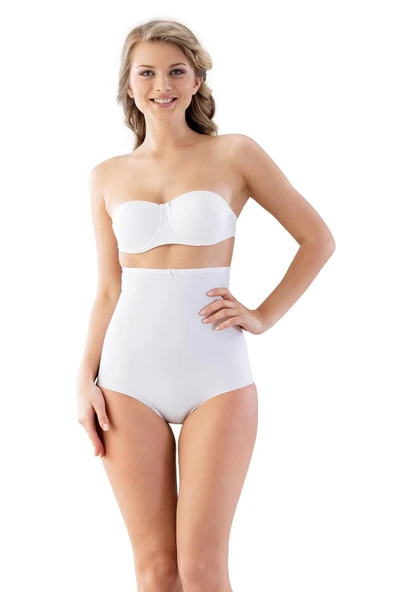 Beyaz Mı 2813 Yüksek Bel Slip Lazer Korse