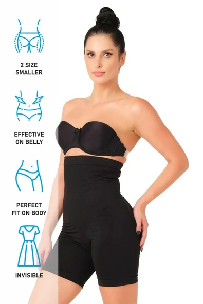 Siyah Mı 2007 Yüksek Bel Paçalı Korse - Resim 4