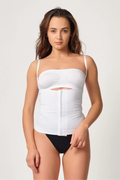 Beyaz Mı 2030 Agraflı Göğsü Açık Atlet Korse ürün görseli