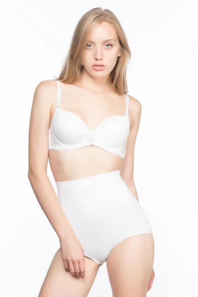 Beyaz Mı 7024 Yüksek Bel Slip Korse