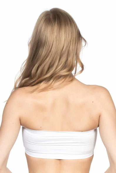 Beyaz Mı 4022 Pedli Straplez Korse - Resim 3