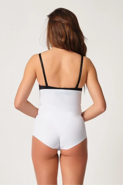 Beyaz Mı 2932 Double Karın Agraf Destekli Slip Lazer Korse - Resim 3