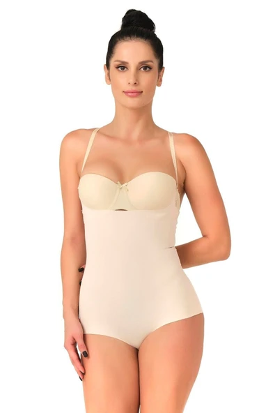 Ten Mı 2723 Lazer Kesim Göğsü Açık Slip Korse ürün görseli