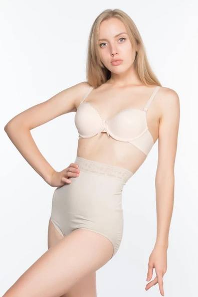 Ten Mı 2028 Dantelli Yüksek Bel Slip Korse - Resim 2
