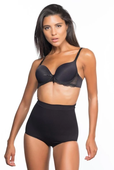 Siyah Mı 2057 Yüksek Bel Masajlı Slip Korse ürün görseli