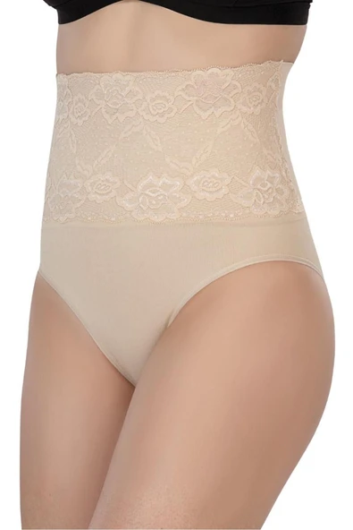 Ten Mı 2090 Önü Dantelli Yüksek Bel Slip Korse