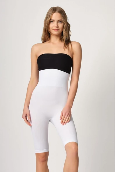 Beyaz Mı 2044 Yüksek Bel Double Uzun Paçalı Korse ürün görseli