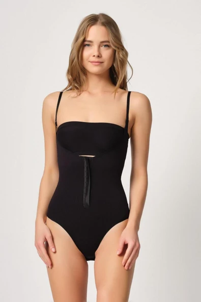 Siyah Mı 2043 Göğsü Açık Agraflı Body Korse ürün görseli