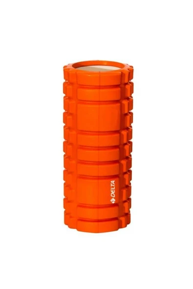Delta Yüksek Yoğunlukta Orta Sert Deluxe Foam Roller Masaj Köpüğü Pilates Masaj Rulosu-TURUNCU