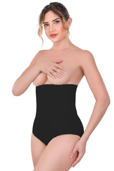 Siyah Mı 2080 Yüksek Bel Çıtçıtlı Slip Korse ürün görseli