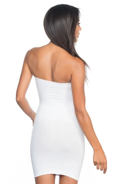 Beyaz Mı 5065 Straplez Elbise Korse - 2