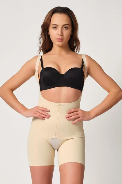 Ten Mı 2834 Göğsü Açık Ferumalı Tül Popo Boy Lazer Korse ürün görseli