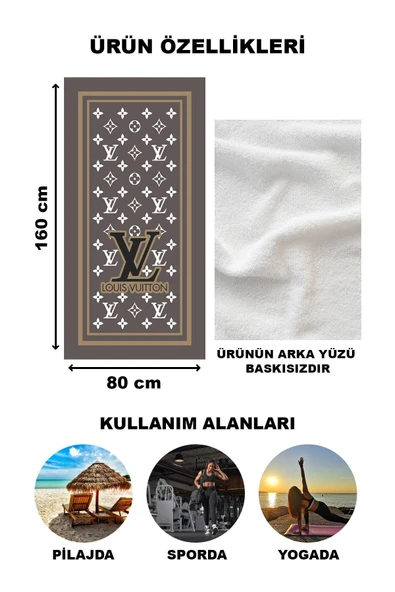 Dekoratif Modern Desenli Plaj Deniz Havlusu Peştamal 80x160 CM LUX88 RENKLİ 80 X 160 - 2