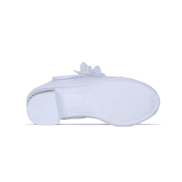 Ayakcenter 26-Herbebe Fırfırlı Beyaz 3Cm Kız Çocuk Topuklu Ayakkabı - Resim 4