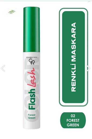Golden Rose Flash Lash Colered Mascara No:02 Forest Green - Renkli Maskara