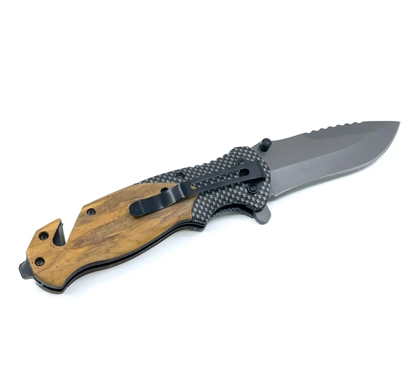 Zeytin Ağacı Kabze Flipper Kamp Çakısı - 2