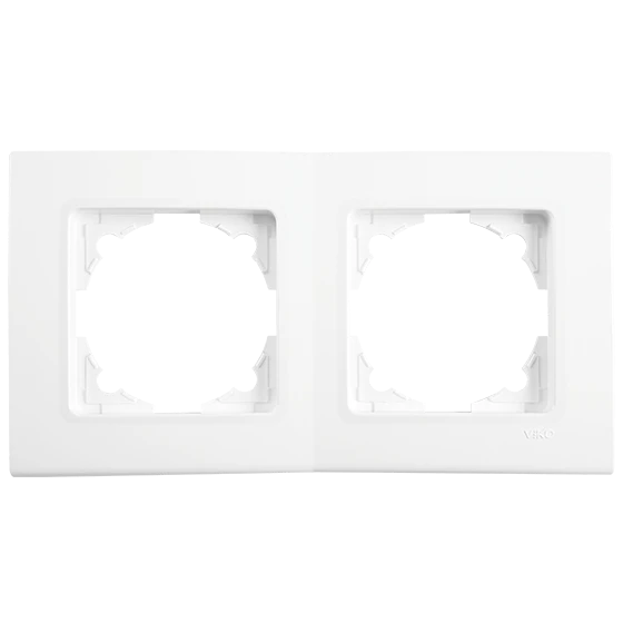 Karen 2’li Beyaz Priz Çerçevesi Şık ve Pratik Çerçeve