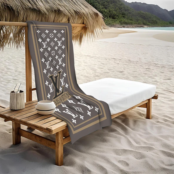 Dekoratif Modern Desenli Plaj Deniz Havlusu Peştamal 80x160 CM LUX88 RENKLİ 80 X 160