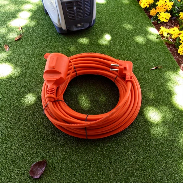 Uzatma Kablosu 10 METRE 3x2.5 mm Kapaklı Monofaze Ev Tipi Topraklı Kablolu Tekli Grup Fiş Priz - 3
