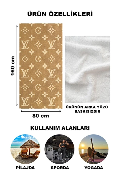 Dekoratif Modern Desenli Plaj Deniz Havlusu Peştamal 80x160 CM LUX89 RENKLİ 80 X 160 - 2