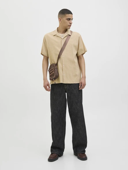 JACK JONES Erkek Kısa Kollu Pamuklu Gömlek 12255781 - 10