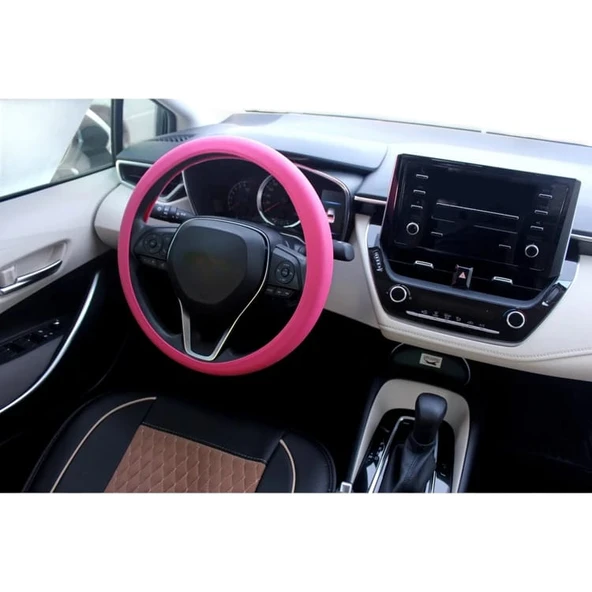 Silikon Direksiyon Kılıfı Pembe - 3