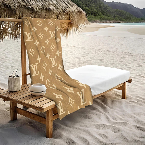 Dekoratif Modern Desenli Plaj Deniz Havlusu Peştamal 80x160 CM LUX89 RENKLİ 80 X 160