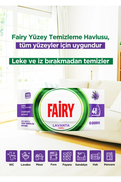 Çok Amaçlı Yüzey Temizlik Havlusu 100 Yaprak | Lavanta Yağlı | Beyaz Sirke & Karbonat - 3