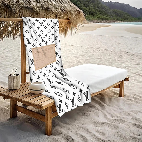 Dekoratif Modern Desenli Plaj Deniz Havlusu Peştamal 80x160 CM LUX87 RENKLİ 80 X 160