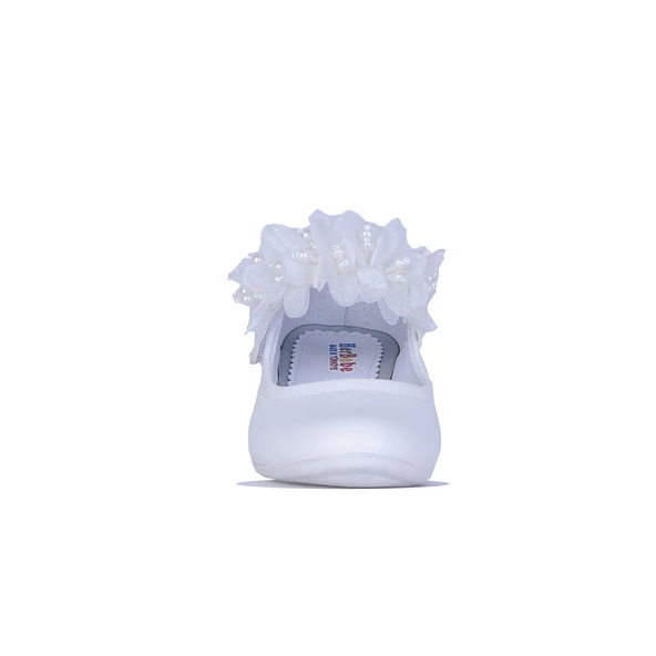 Ayakcenter 26-Herbebe Fırfırlı Beyaz 3Cm Kız Çocuk Topuklu Ayakkabı - Resim 3