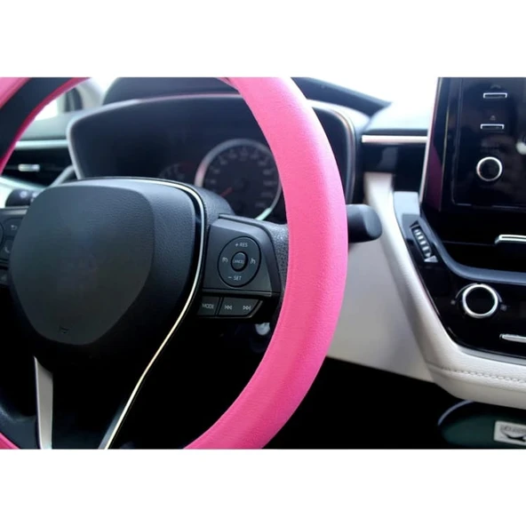 Silikon Direksiyon Kılıfı Pembe - 5