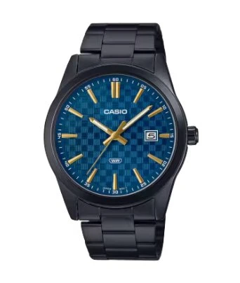 Casio MTP-VD03B-2AUDF  Quartz Çelik Siyah Lacivert Kadran 41 mm Erkek Kol Saati