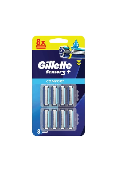Gillette Sensor3+ Comfort 8'li Yedek Bıçak Başlığı - 2