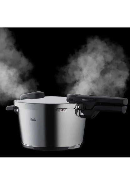 Fissler Vitaquick Glossy 10 Litre Düdüklü Tencere Gri - 11
