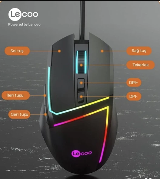 Lenovo lecco MS106 RGB Gaming Mouse - 4
