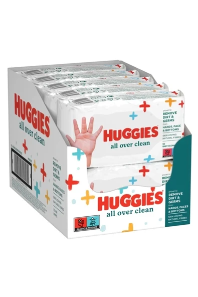 Huggies All Over Clean Bebek Ve Çocuk Islak Mendili 10x56 Yaprak