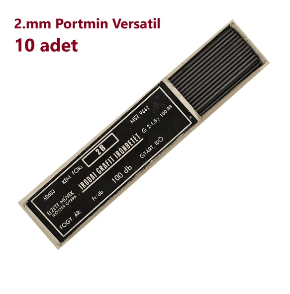 2B - 2-1,8mm - 10cm Portmin Versatil Çizim Kalem Ucu (10 adet)