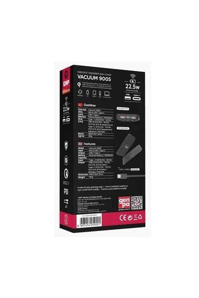 Gnp Vacuum 9005 10.000 Mah Kablosuz Powerbank Siyah - 4
