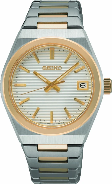 Seiko SUR578P1 Quartz Çelik Gri Beyaz Kadran Safir Cam 10 ATM 34 mm Kadın Kol Saati