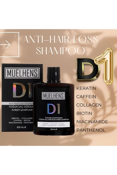 Muelhens D1 Anti Hair Loss Shampoo Yoğun Saç Dökülme Karşıtı Şampuan 500 ml