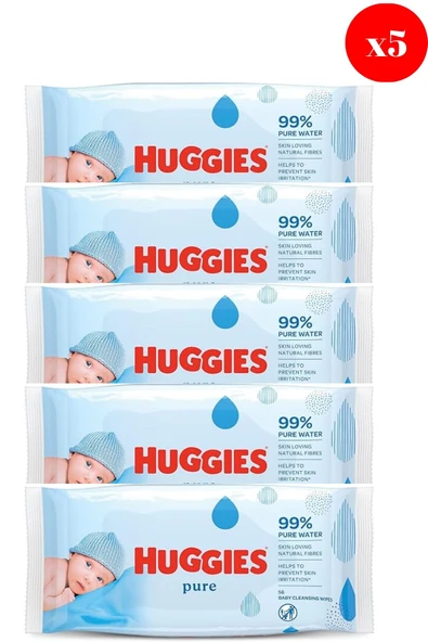 Huggies Baby islak Mendil Pure 56S X5 ADET