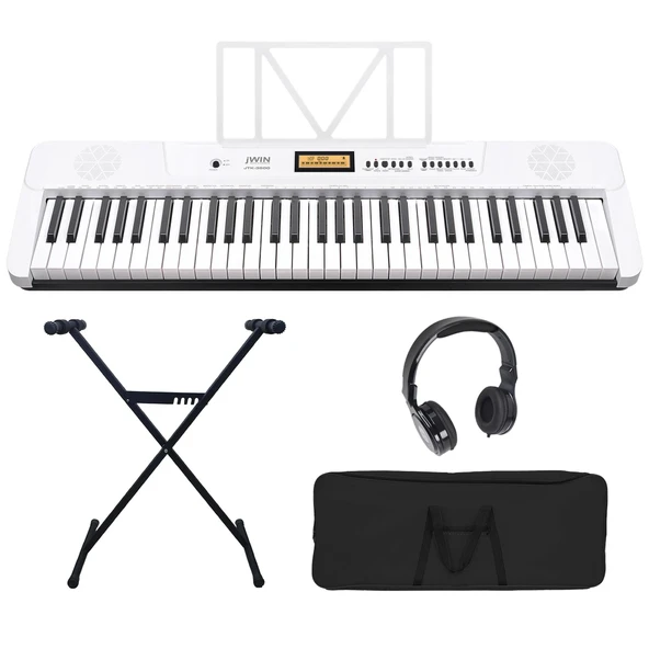 Jwin JTK-3600 61 Tuş Hassasiyetli 5 Oktav Org Seti - Beyaz