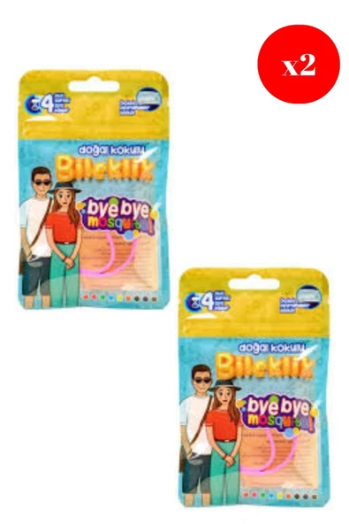 Bye Bye Mosquito(Yetişkin) Doğal Kokulu Sinek Kovucu Bileklik X2 ADET